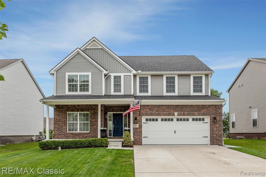 801 Kestrel Court, South Lyon, MI 48178 — front exterior