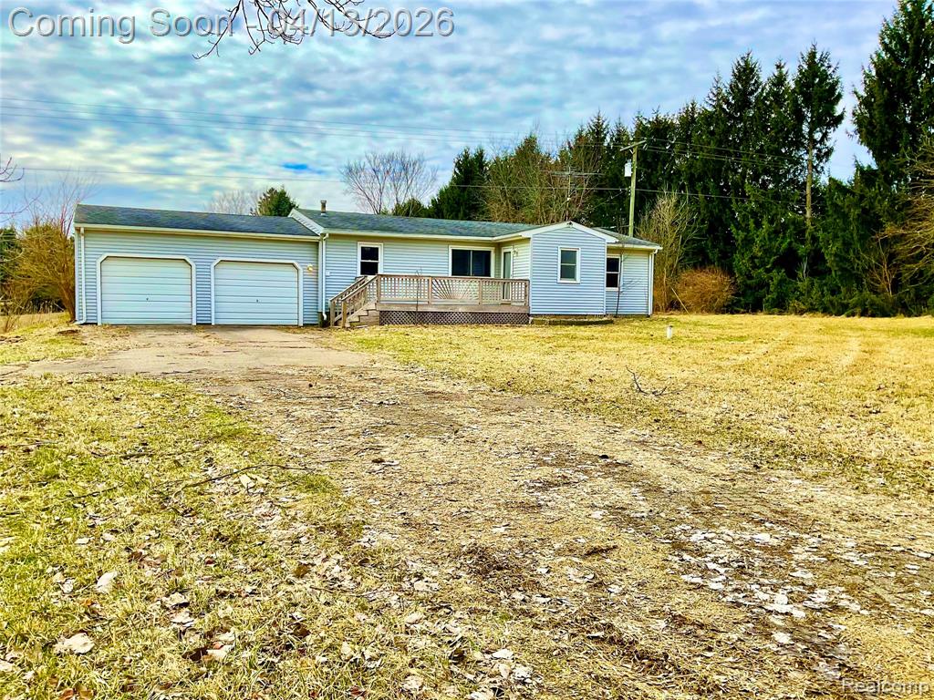 5464 Hollow Corners Road, Dryden, MI 48428 — front exterior