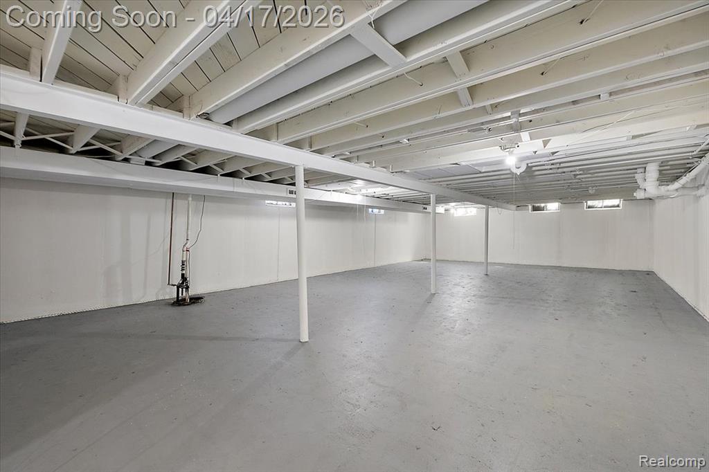 Unfinished Lower Level
