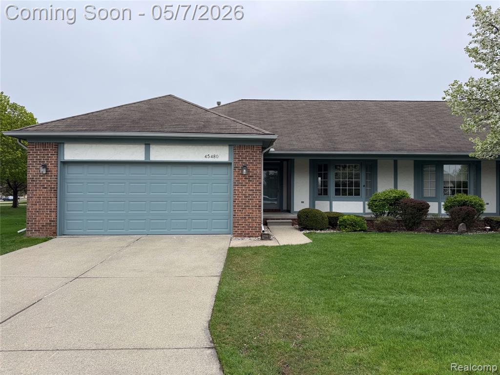 45480 Inverness Circle, Macomb, MI 48044 — front exterior