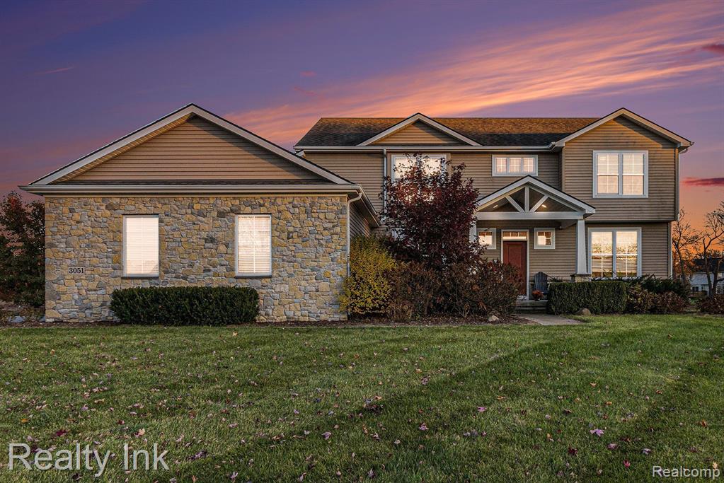 3051 FIELDSTONE Drive, Dexter, MI 48130 — front exterior