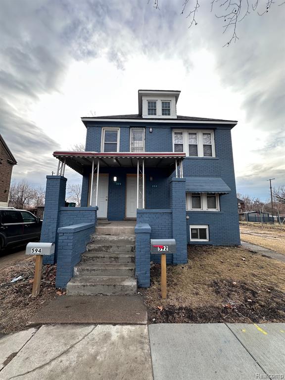592 S HARRINGTON Street, Detroit, MI 48209 — front exterior