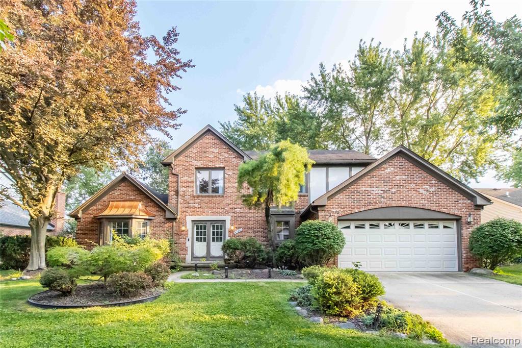 44891 Huntingcross Drive, Novi, MI — front exterior