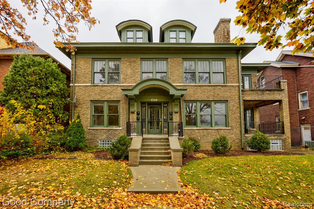 433 E KIRBY Street, Detroit, MI 48202 — front exterior