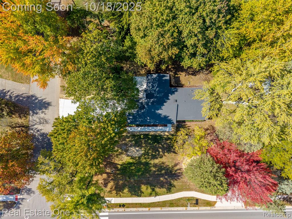 View from above of property