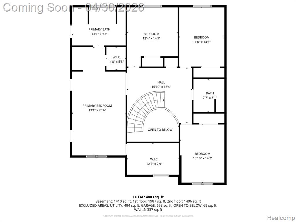 View of floor plan / room layout