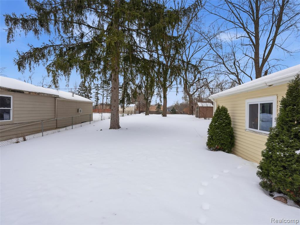 View of snowy yard