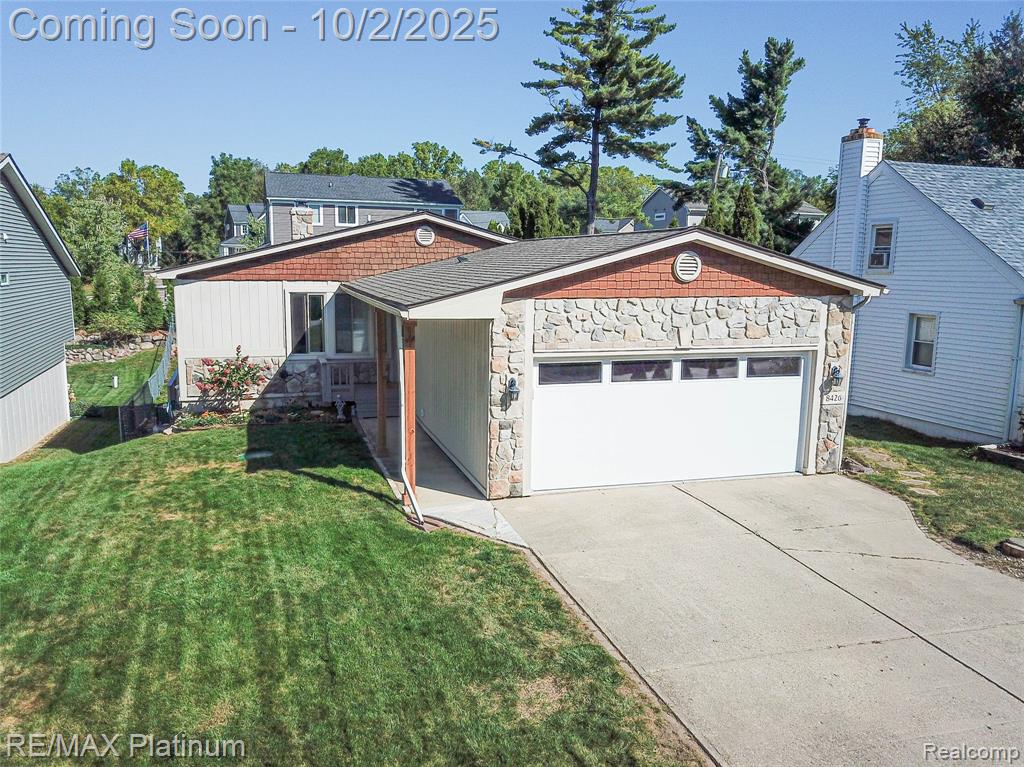 8426 Cooley Beach Drive, White Lake, MI — front exterior