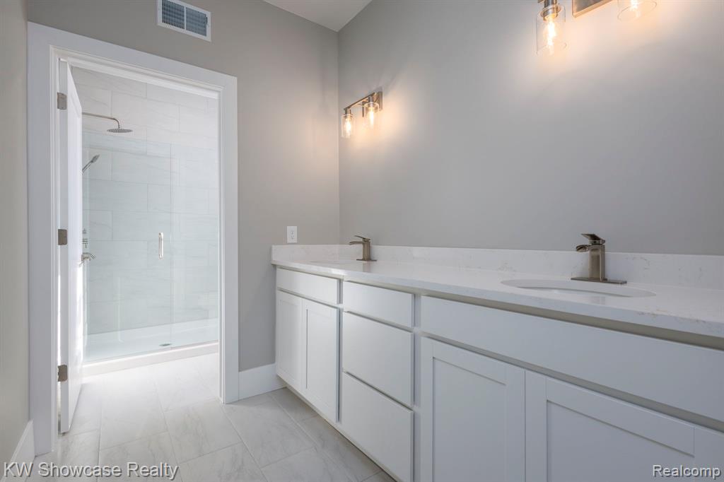 Primary Bathroom with double vanity