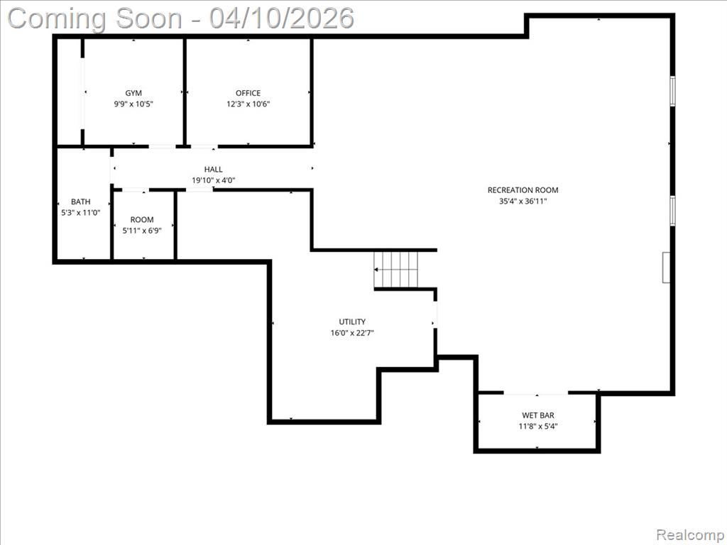 Finished Lower Level Floor Plan