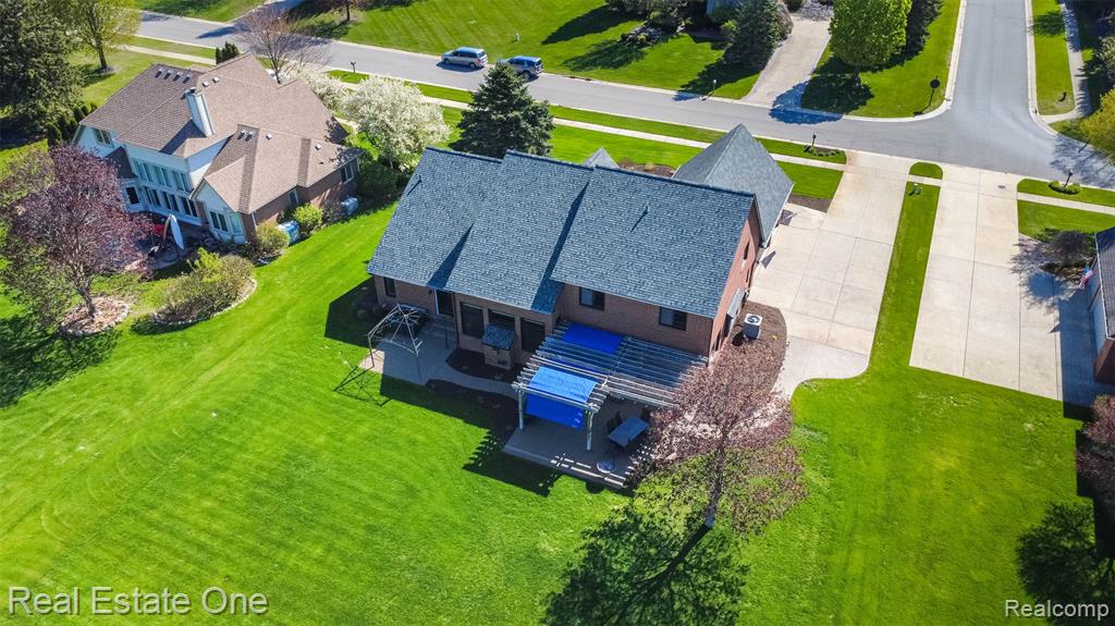 View from above of property