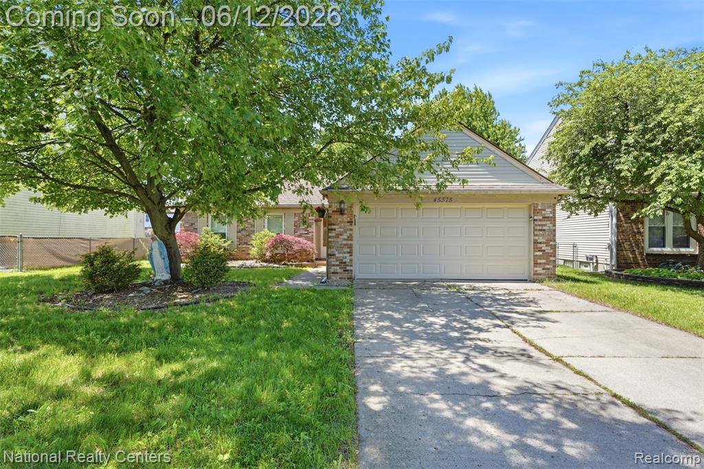 45375 Ronnen Drive, Macomb, MI 48044 — front exterior