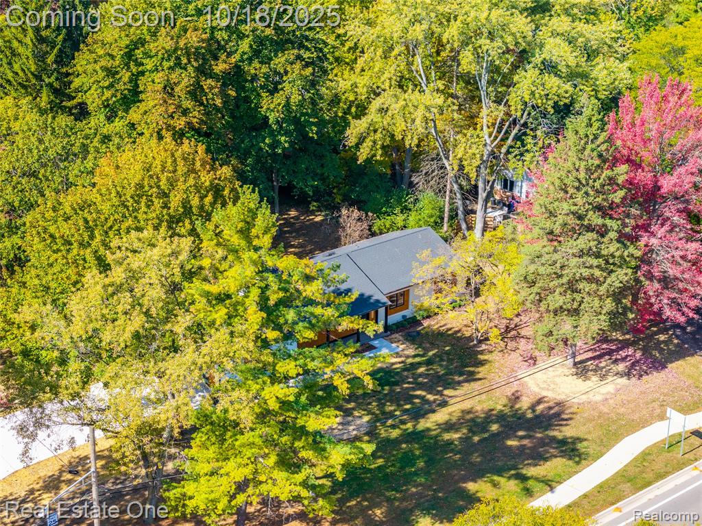 View from above of property