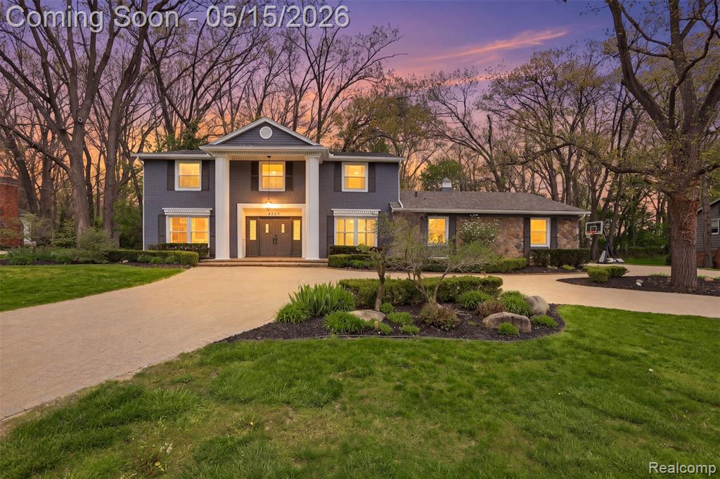4243 Sunningdale Drive, Bloomfield Hills, MI 48302 — front exterior