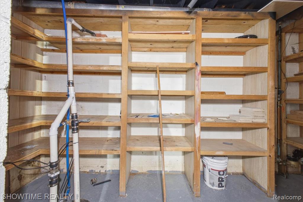 View of storage area