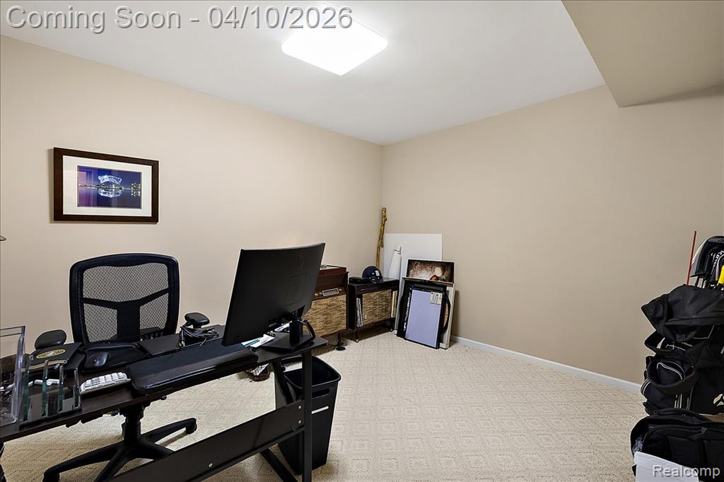 Finished Lower Level Office
