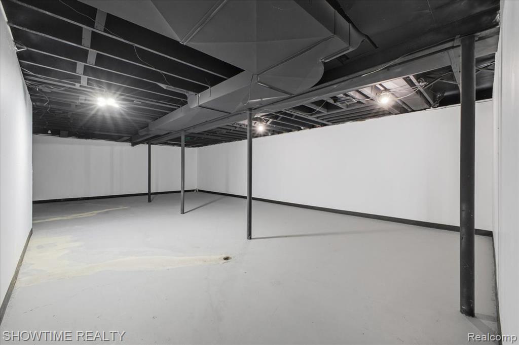 View of finished below grade area