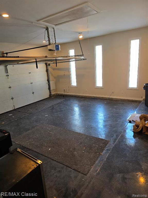 Garage with baseboards