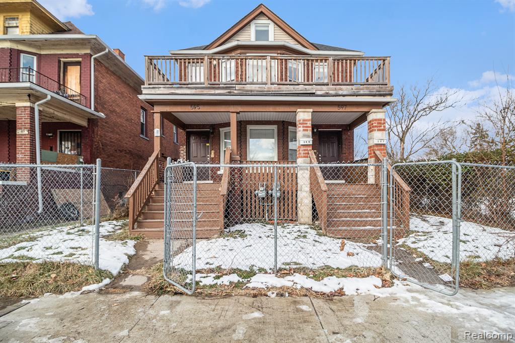 595 Belmont Street, Detroit, MI 48202 — front exterior