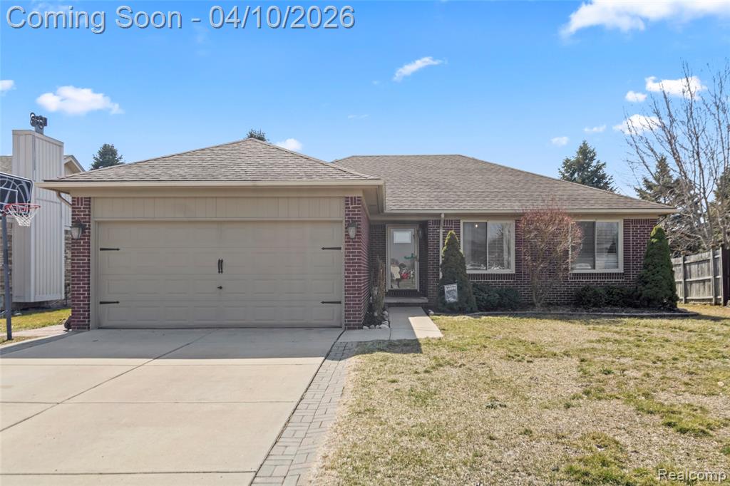 25250 Noble Drive, Chesterfield, MI — front exterior