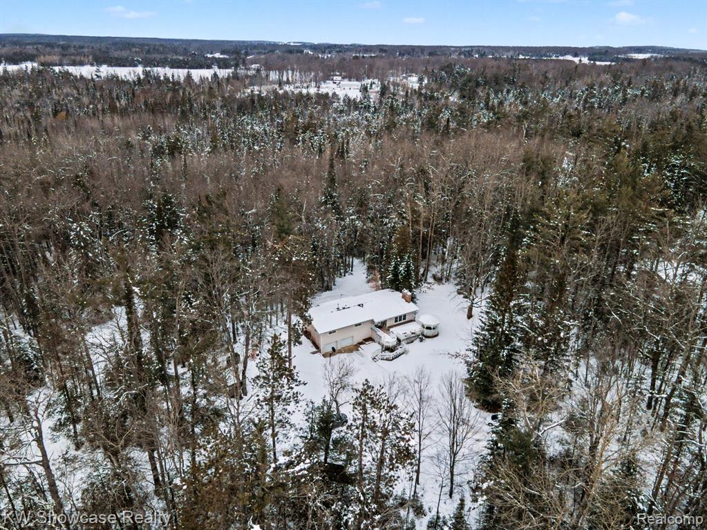 View from above of property