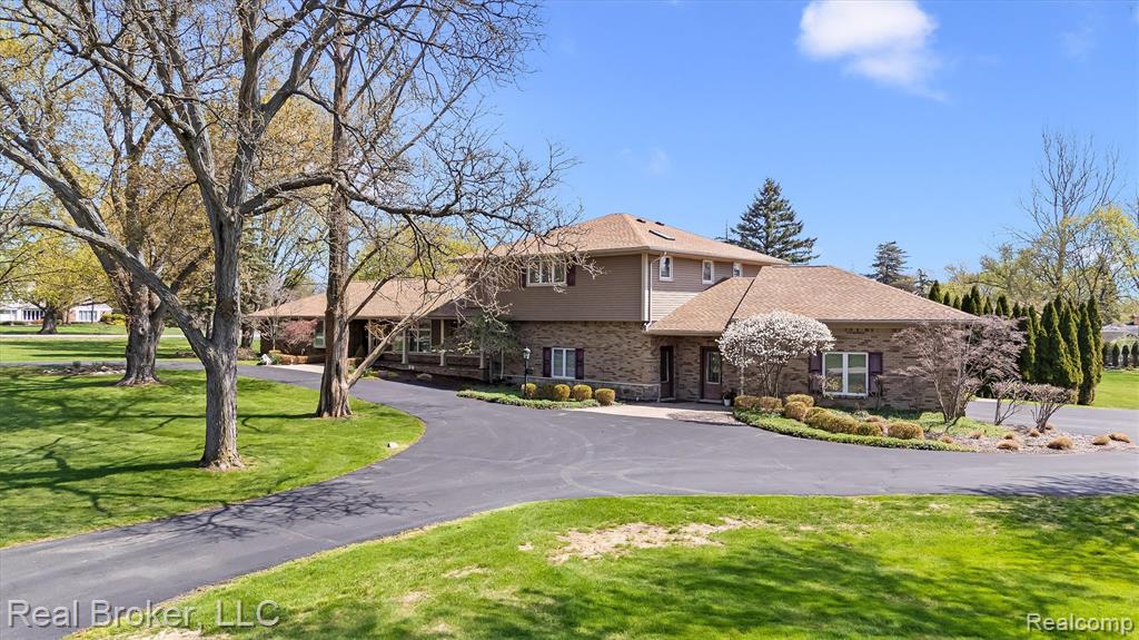 View of front of home with a front yard