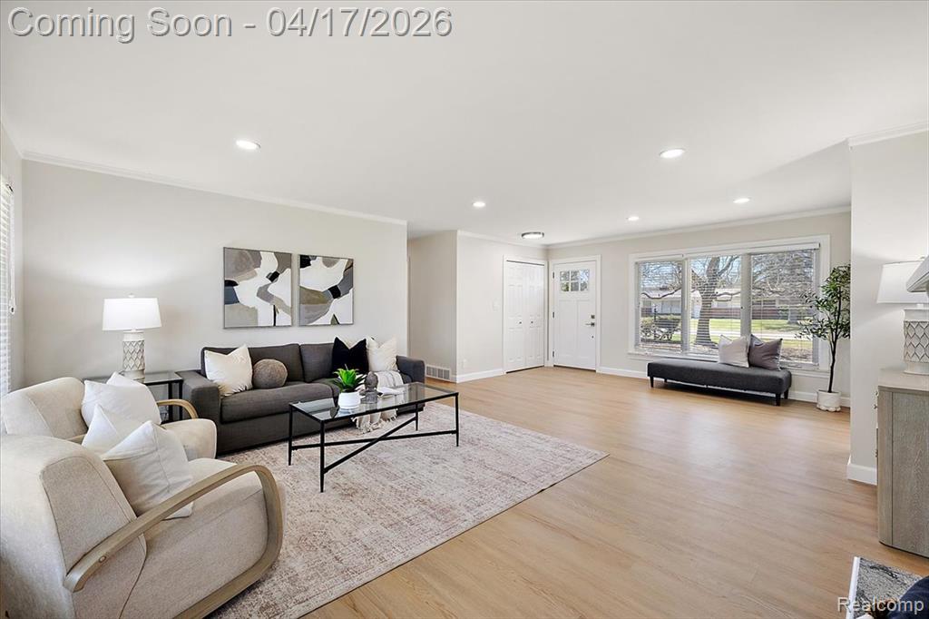 View of Great Room w/Double Sided Fireplace