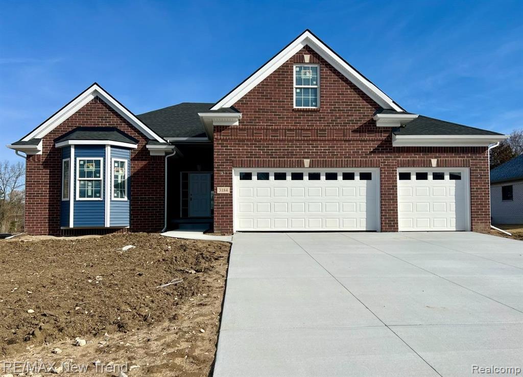 3184 ROMA Court, Wixom, MI 48393 — front exterior