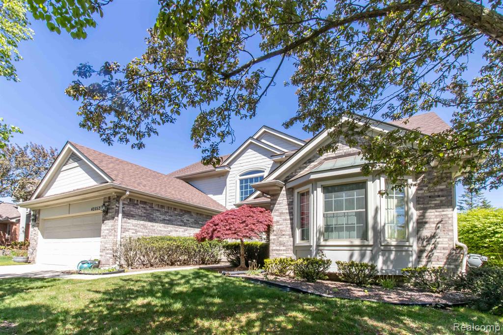 42852 SANDSTONE Drive, Novi, MI 48377 — front exterior