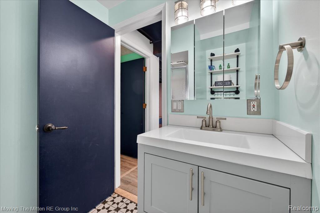 Bathroom featuring vanity