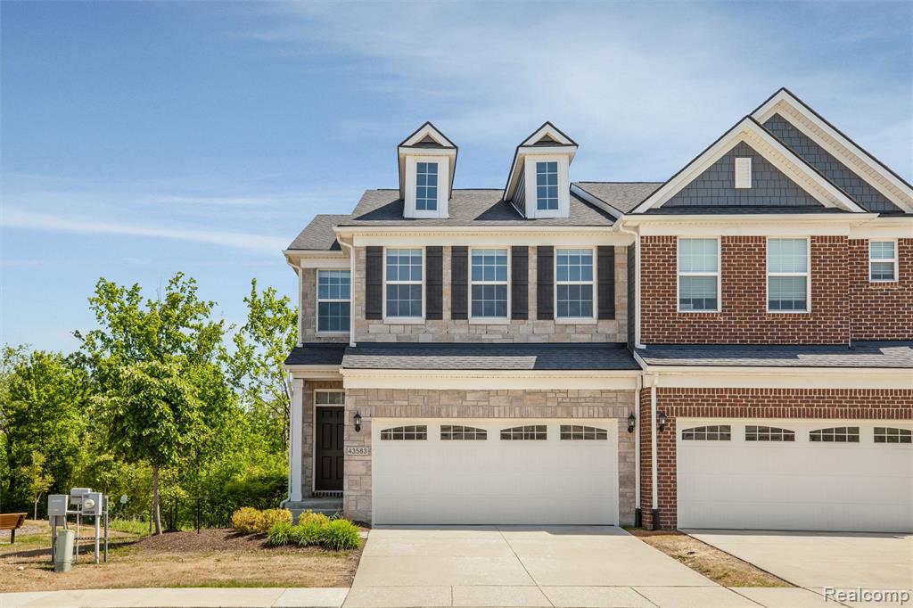 43583 Chancellor Lane, Novi, MI — front exterior