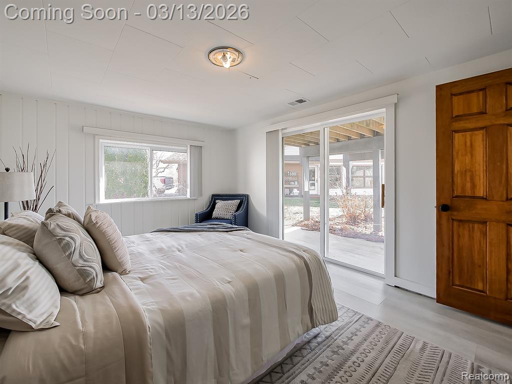 Bedroom with access to exterior
