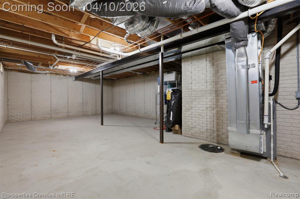 Step down into deep spacious additional basement space.