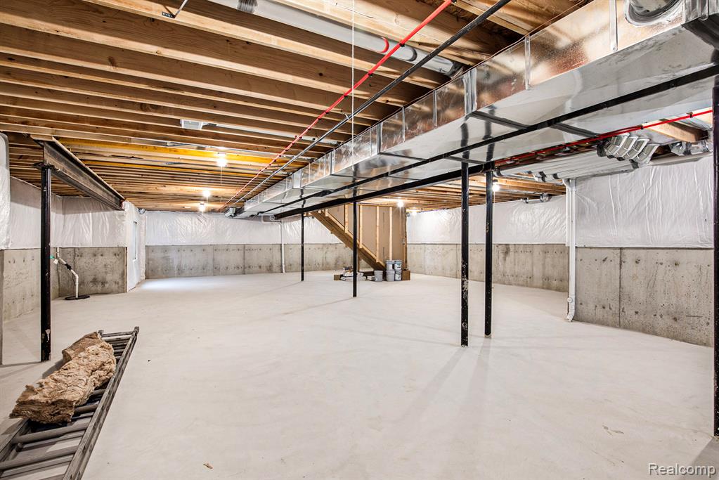 View of unfinished below grade area