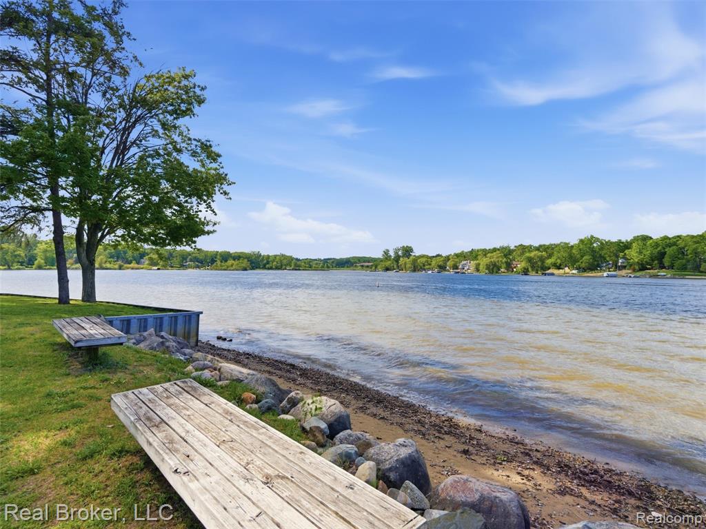 Sandy beach area with direct water access
