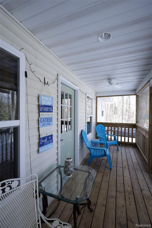 Deck with a sunroom