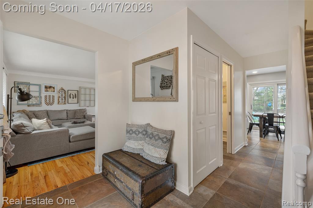 Hallway with baseboards