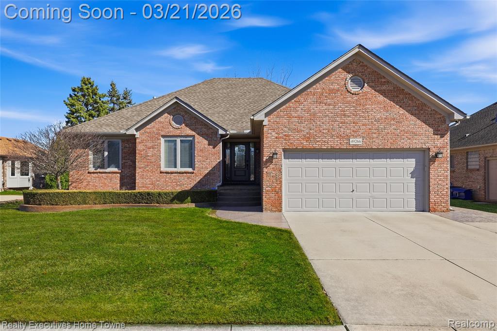 49266 Shenandoah Drive, Macomb, MI 48044 — front exterior