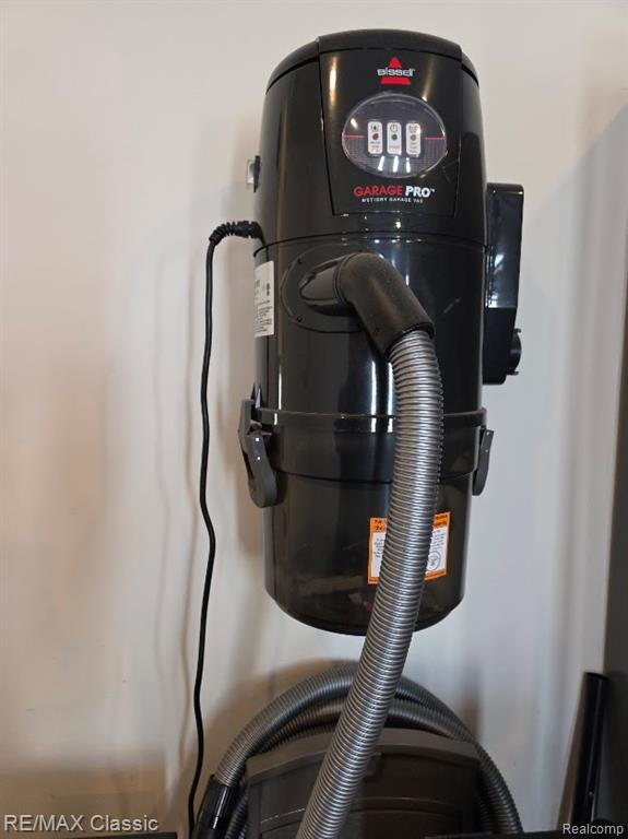 Detailed view of a central vacuum unit