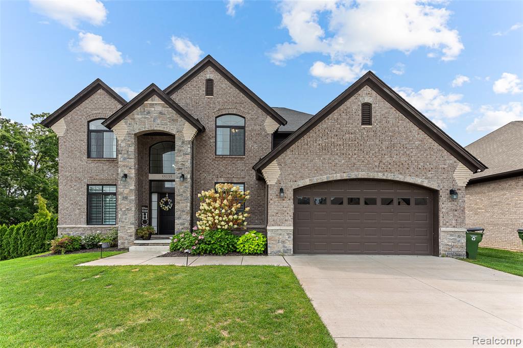 55135 Hanford Court, Shelby Twp, MI 48316 — front exterior