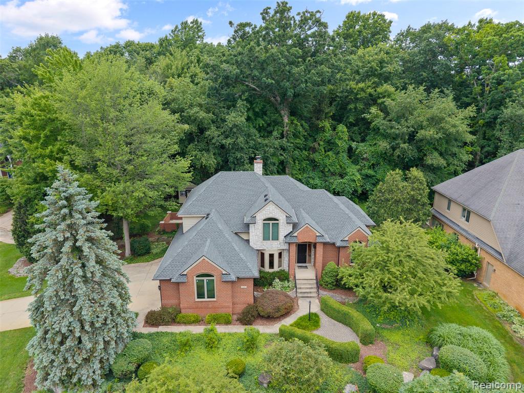 View from above of property