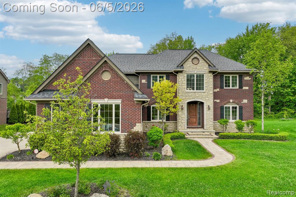 47566 Alpine Drive, Novi, MI — front exterior