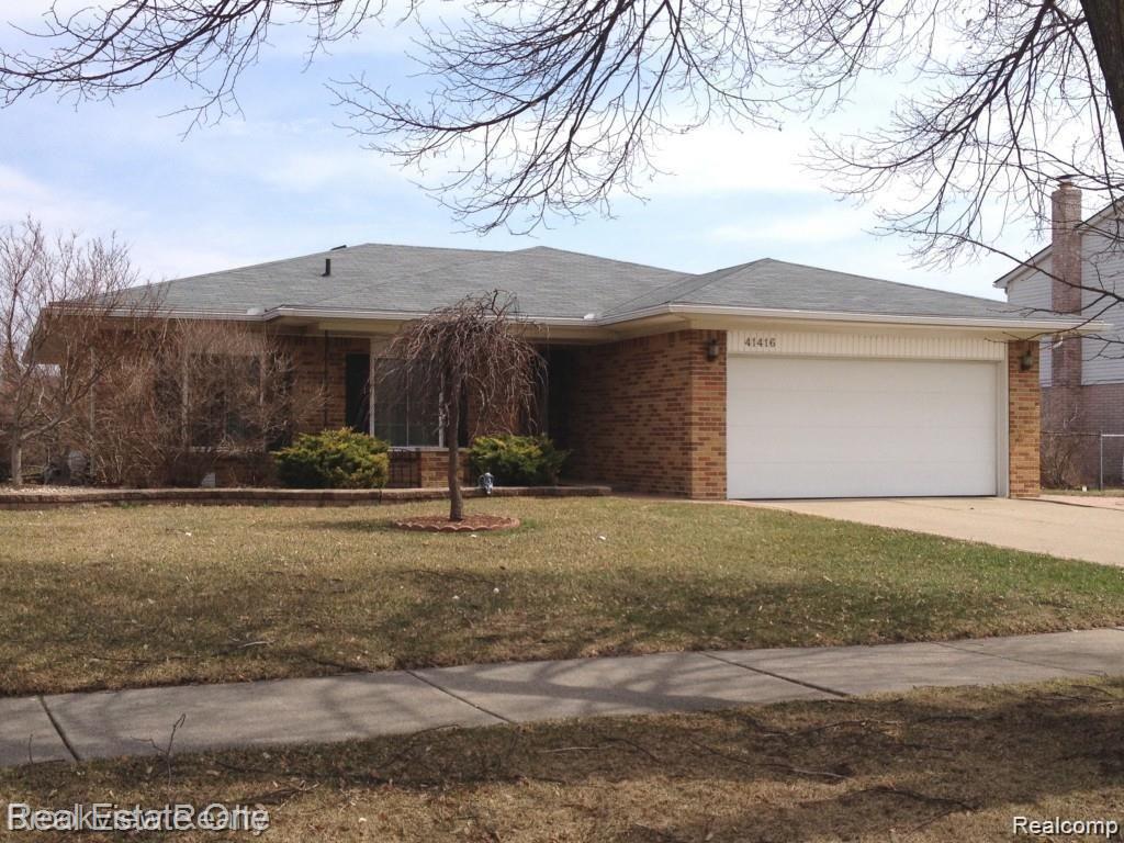 41416 N SPICEMILL Drive E, Sterling Heights, MI 48314 — front exterior