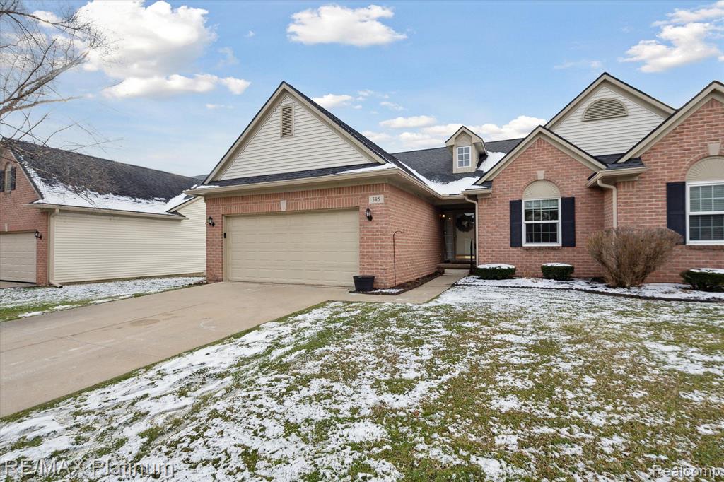 585 Snowfall Court, Howell, MI 48843 — front exterior