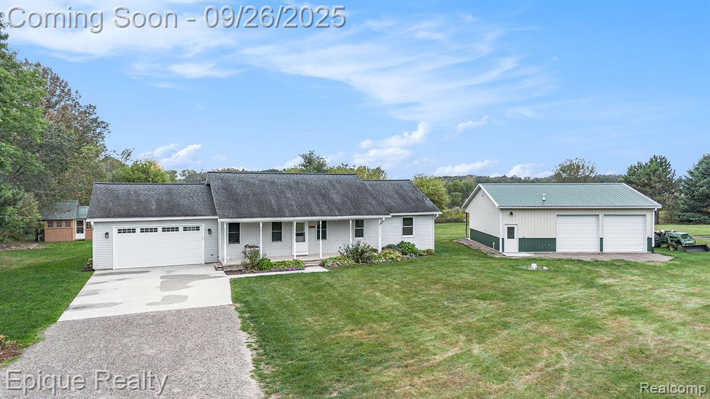 6481 Byron Road, Howell, MI 48855 — front exterior