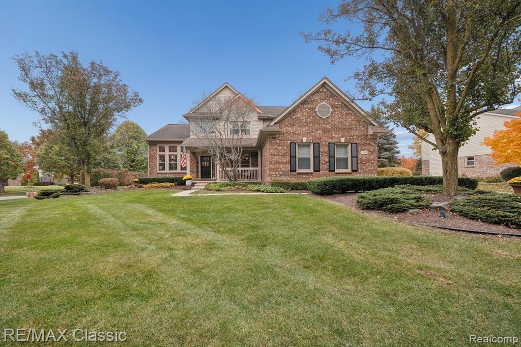 47595 Greenwich Drive, Novi, MI — front exterior