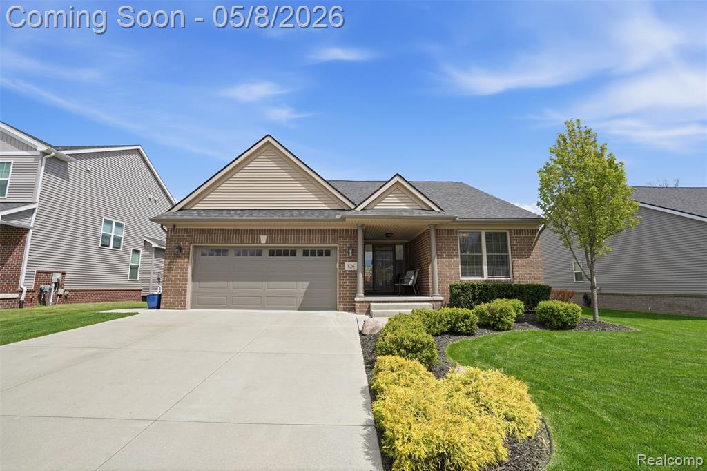 826 Kestrel Court, South Lyon, MI 48178 — front exterior