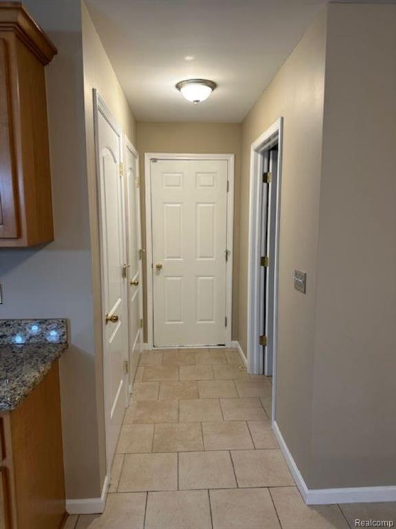 Hall with baseboards