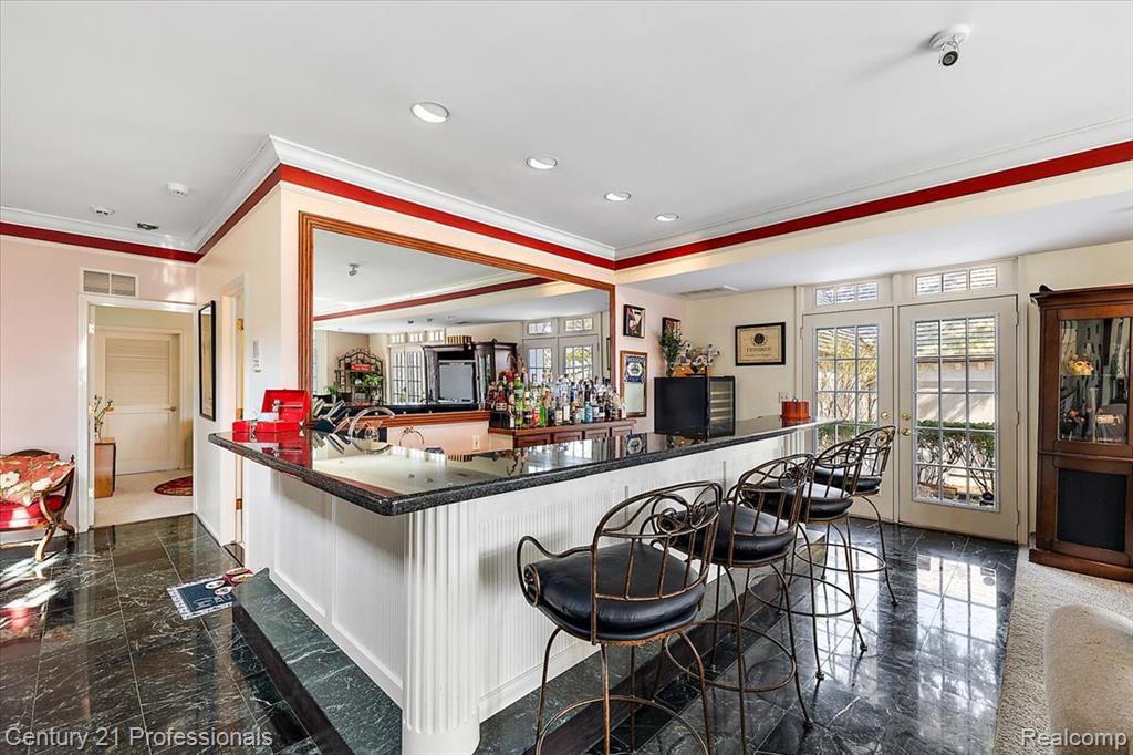 Granite Bar Top/Marble Floors