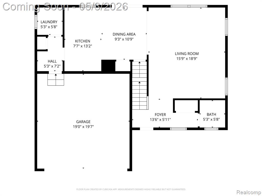Main floor view of property floor plan